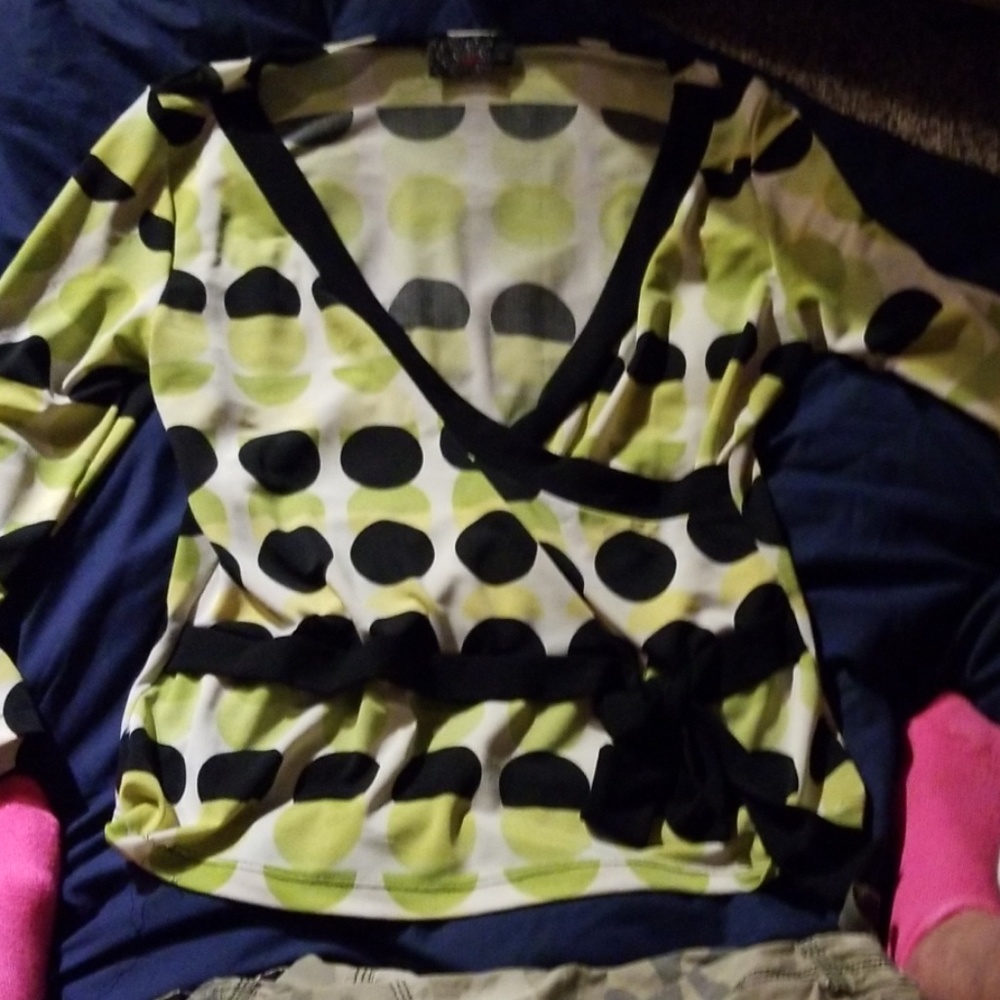 Retro polka dot top